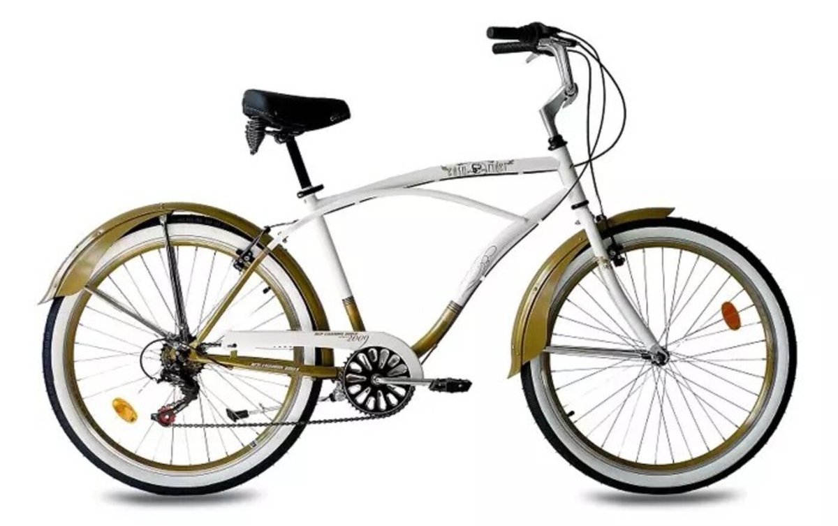 Rower Miejski 26 Męski Beach Cruiser Dzwonek Stopka Błotniki Revo Retro / KCP