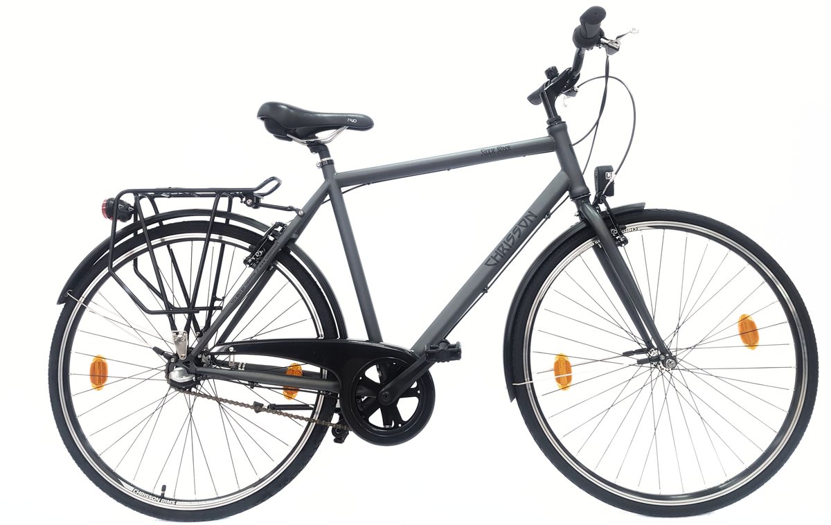 Rower Miejski 28 Męski Stal Nexus 3 Kontra Bagażnik Światła Błotniki