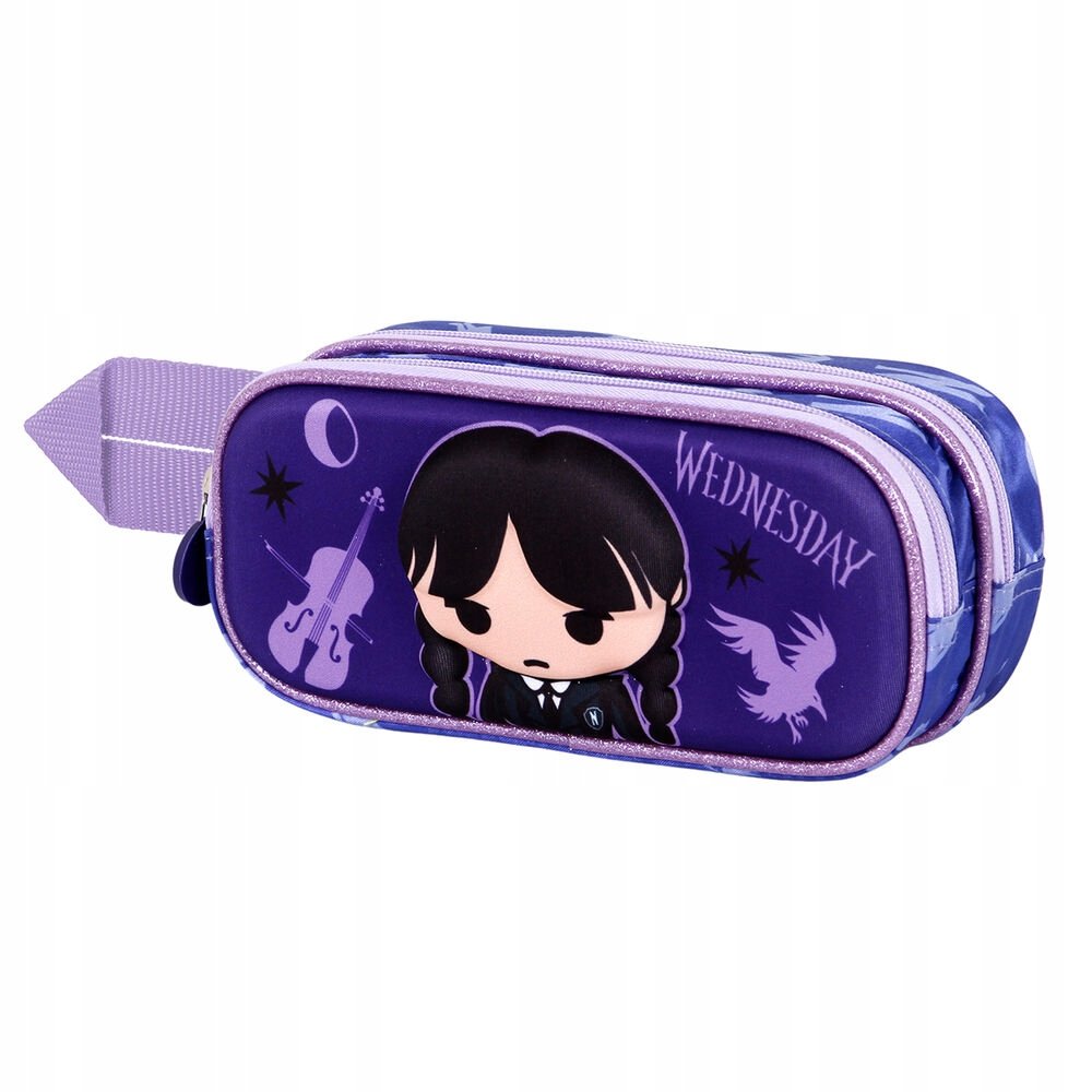 Piórnik saszetka tuba podwójna 3D WEDNESDAY Addams