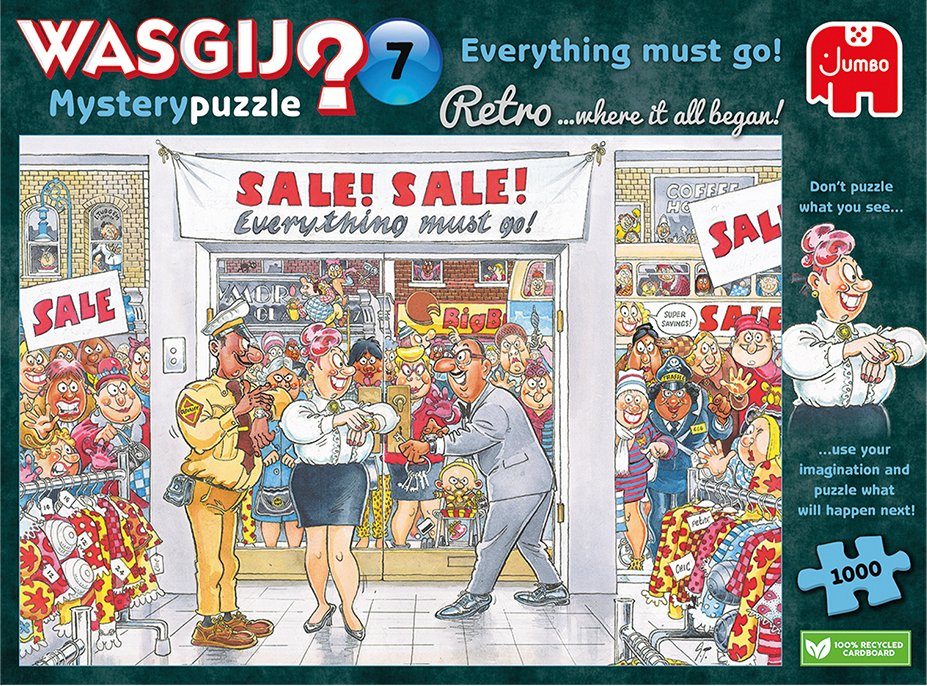 Puzzle Wasgij Retro Mystery 7 Everything must go! Wyprzedaż 1000 el.