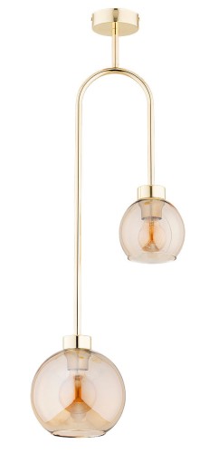 Vector M lampa wisząca 2xE14 złota/bursztynowy 62451