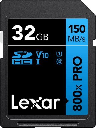 Karta Lexar 800X Pro SDHC 32 GB Class 10 UHS-I/U1 V30 LSD0800P032G-BNNNG