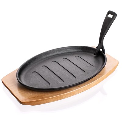 Banquet Patelnia żeliwna na drewnianej desce 27 x 17,5 cm Grada 40LP001 8591022337523