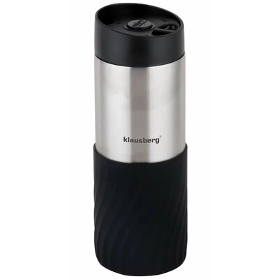 SK KUBEK TERMICZNY 400ML STAL NIERDZEWNA 18/8 KLAUSBERG CZARNY KB-7633 emix
