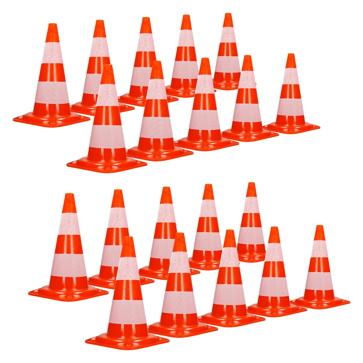Zestaw 20 pachołków ostrzegawczych Pachołki ostrzegawcze Pachołki drogowe Pylon bezpieczeństwa 47 cm pachołek