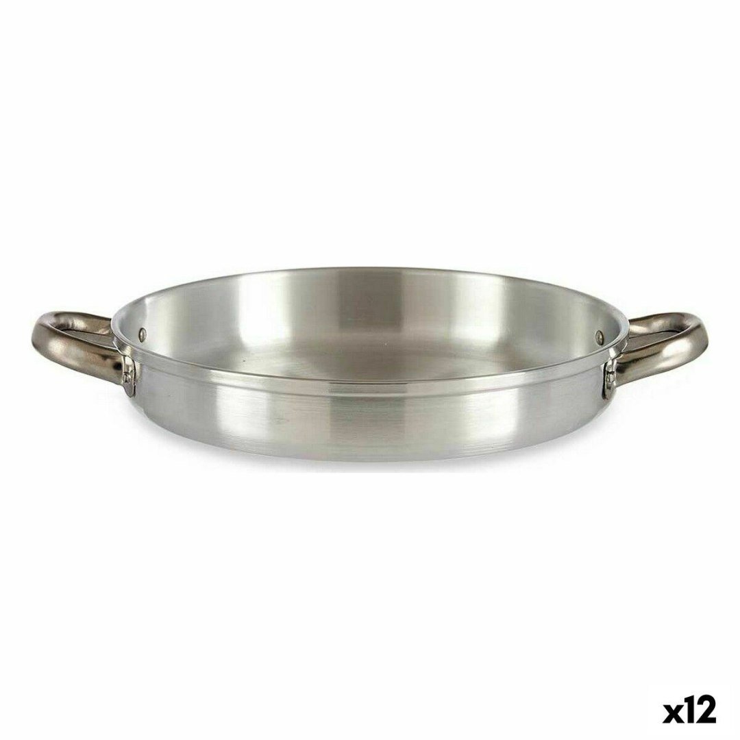 Emaga Patelnia Srebrzysty Aluminium 27 x 5 x 35,5 cm (12 Sztuk)