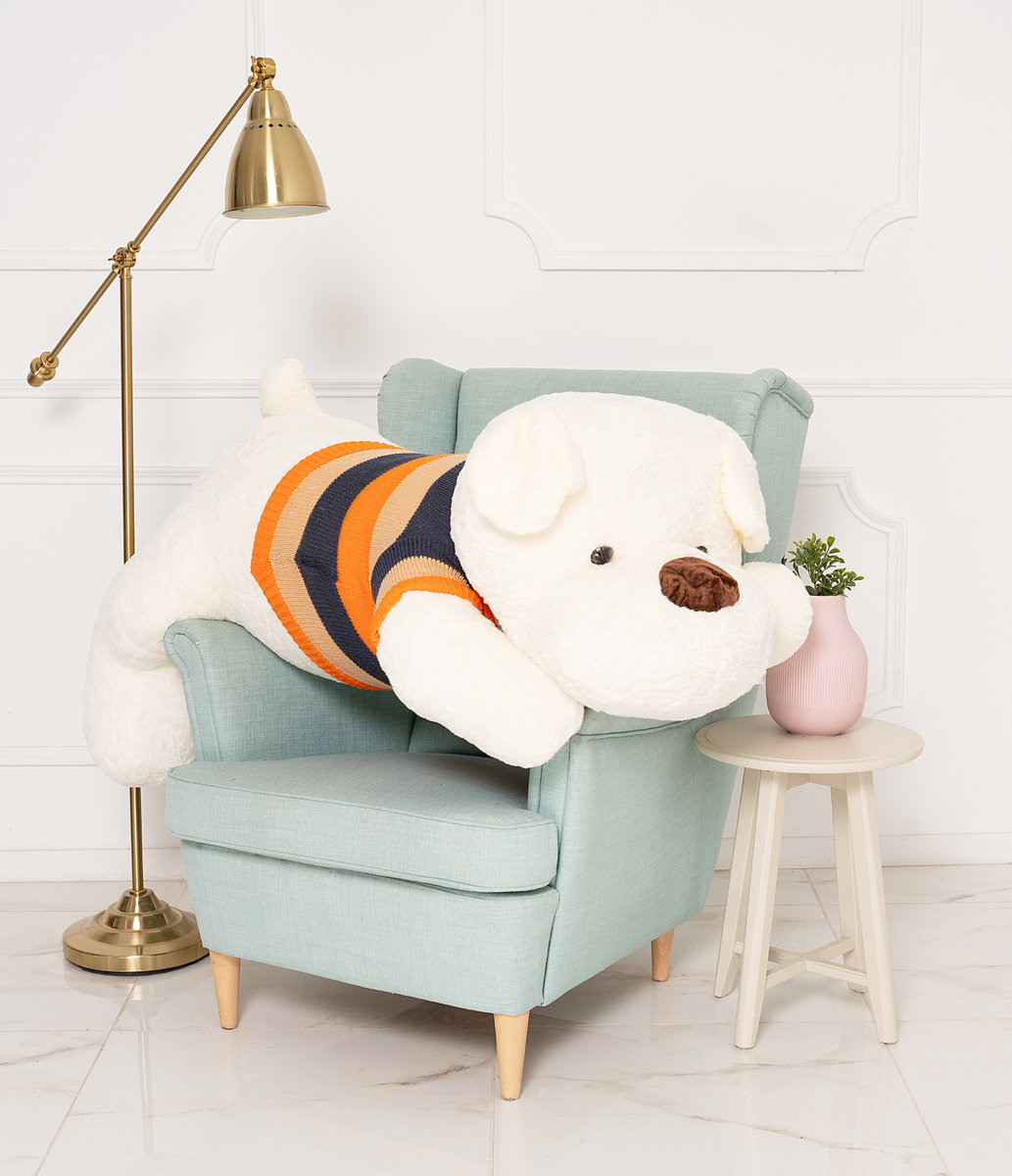 Miś Gustaw Duży Pies Dexter Pluszak biały 150cm