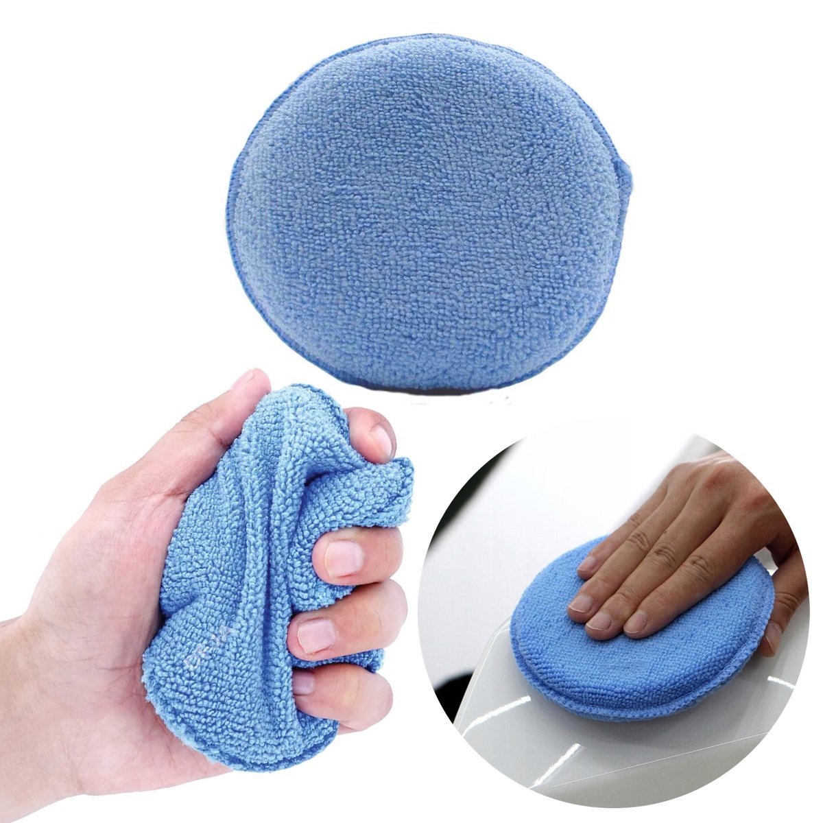 Gąbka Aplikator Z Mikrofibry Polerski Woskowanie Fl 12,5Cm Pad 1Szt.