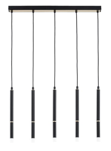 Derany lampa wisząca 5xG9 czarna 63230