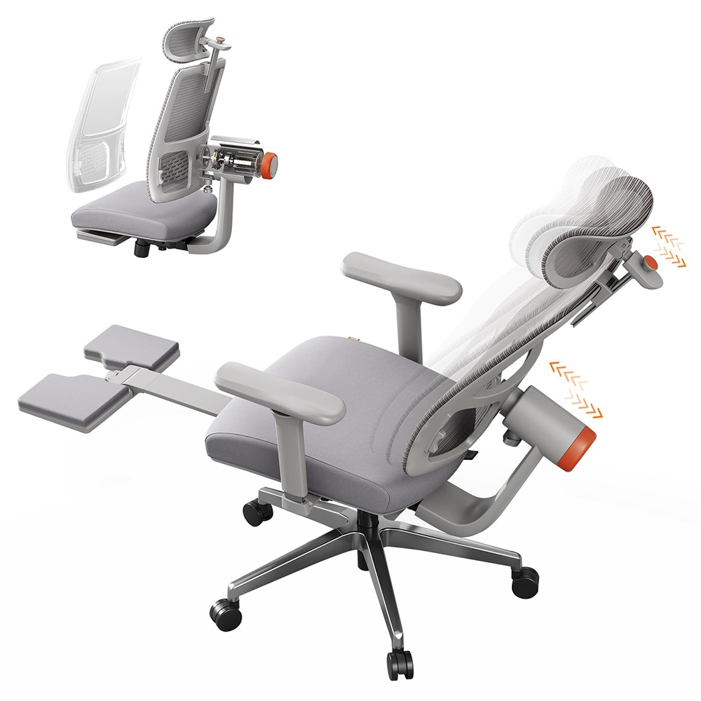 NEWTRAL MagicH-GPRO Ergonomic Chair with Footrest, Auto-Following Backrest Headrest, Adaptive Lower Back Support