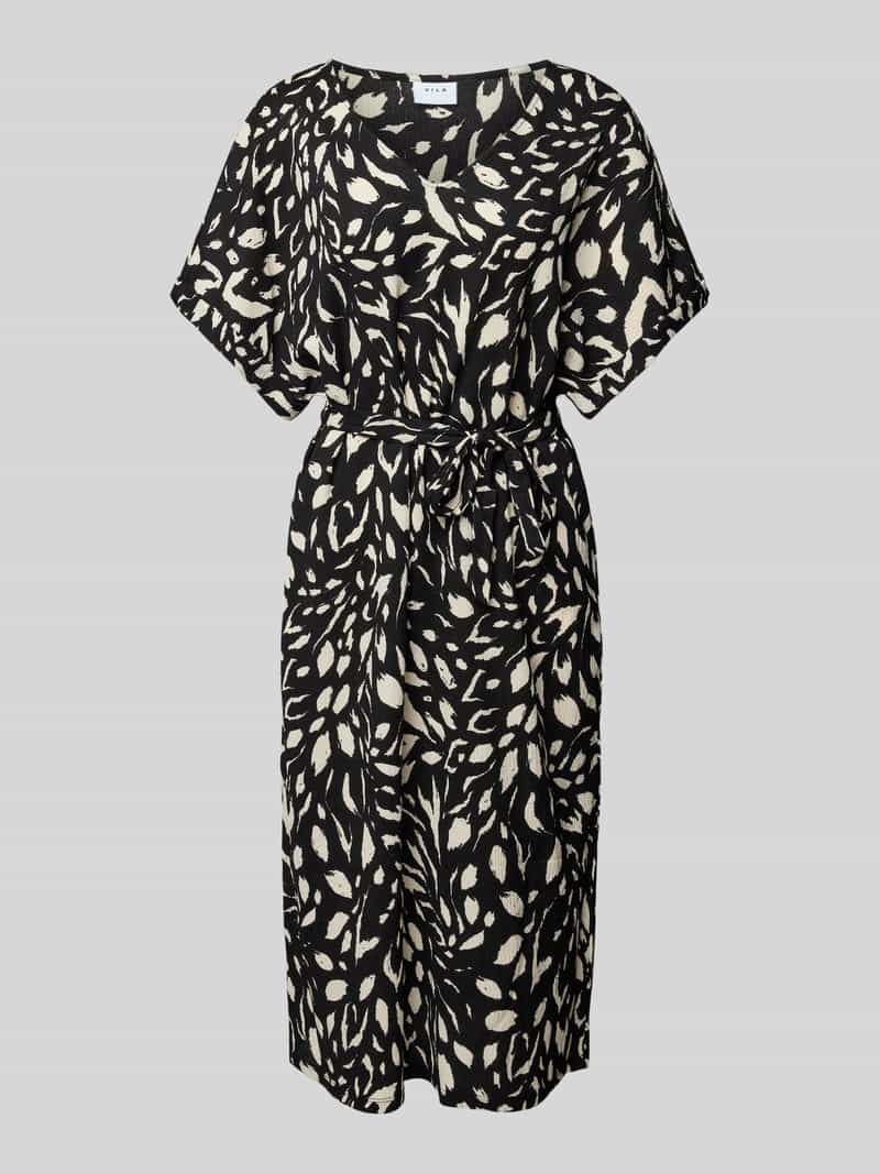 Sukienka midi z wiązanym paskiem model ‘AYA BEA’