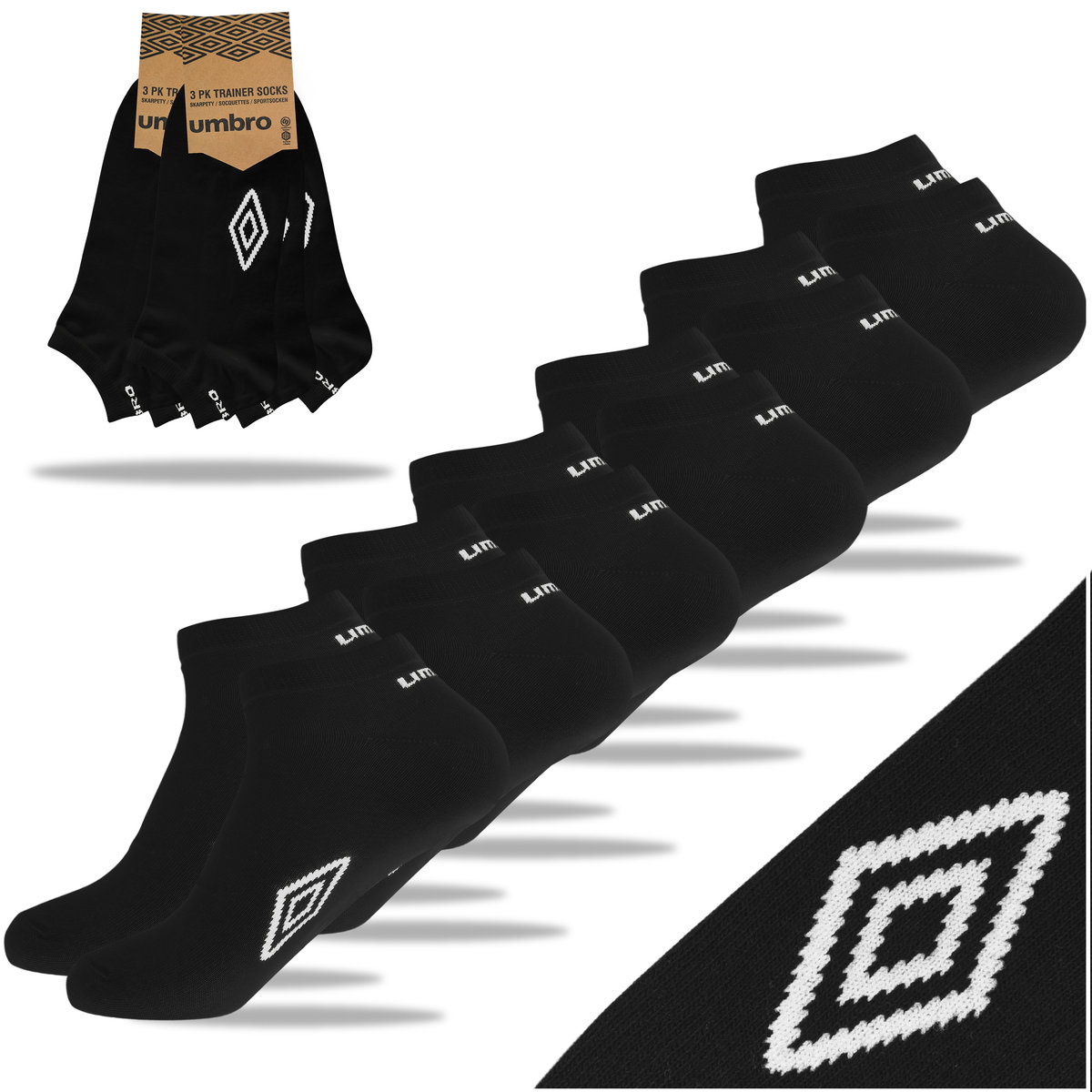 Umbro Skarpety Męskie Stopki Trainer Bawełniane SK286 6 par 39/42