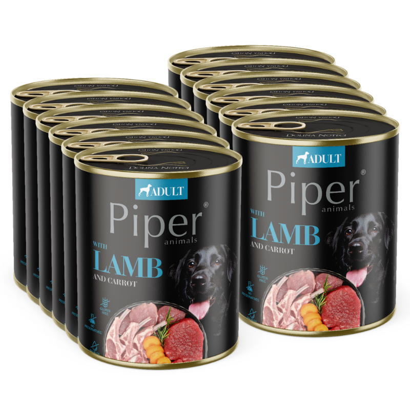 DOLINA NOTECI Piper dla psa jagnięcina z marchewką 12x800g