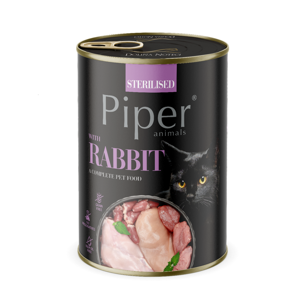 DOLINA NOTECI Piper dla kotów sterilizowanych z królikiem 400g