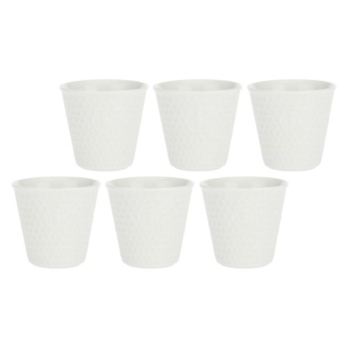 Zestaw 6 kubków Aperegina - Biały, 75 ml