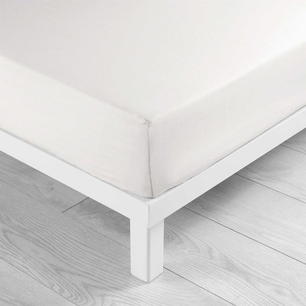 Białe bawełniane prześcieradło z gumką 160x200 cm Lina – douceur d'intérieur
