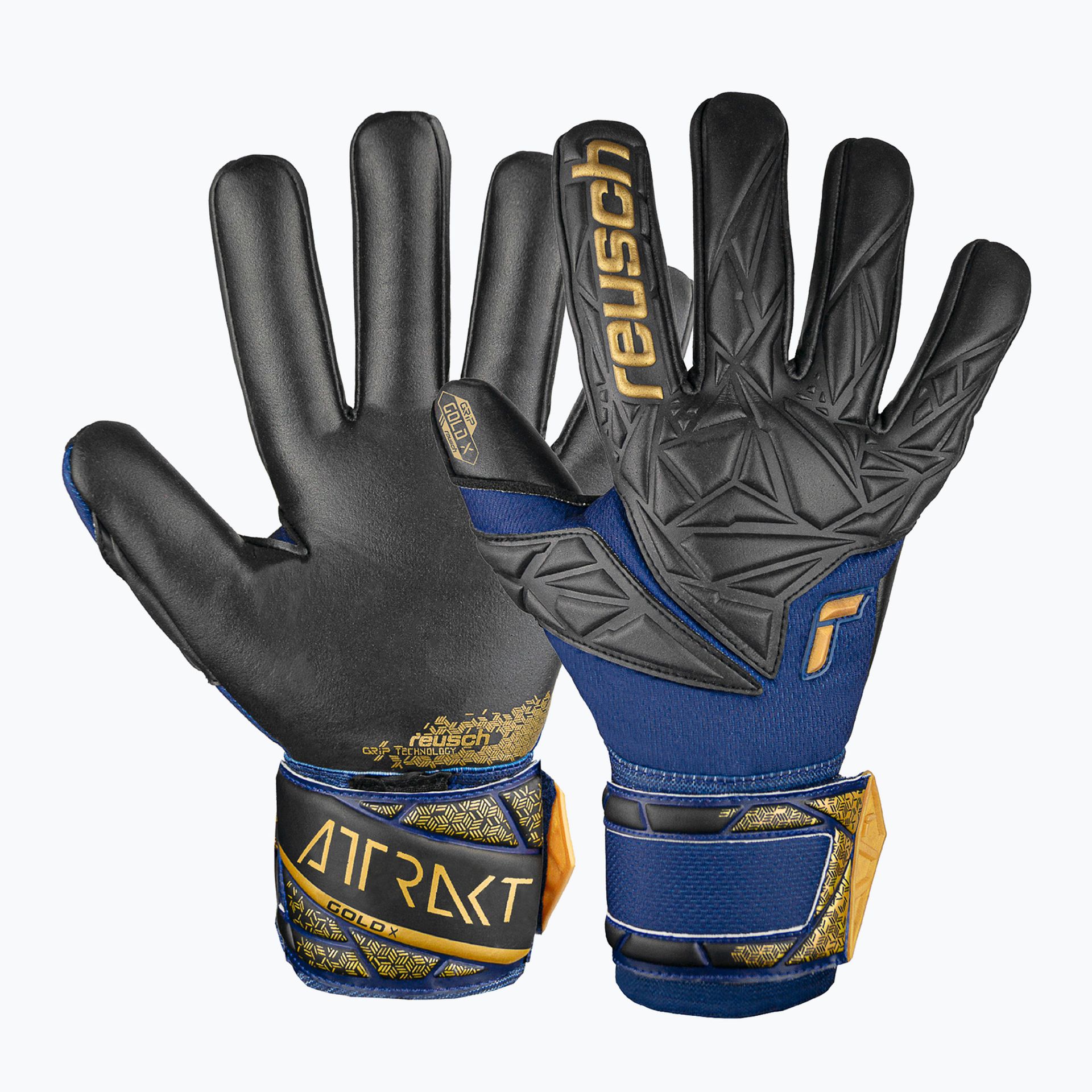 Rękawice bramkarskie Reusch Attrakt Gold X NC premium blue/gold/black WYSYŁKA W 24H 30 DNI NA ZWROT