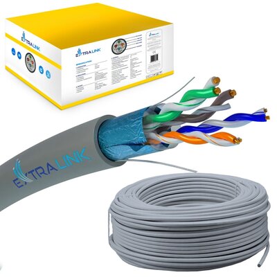 EXTRALINK CAT5E FTP (F/UTP) INDOOR TWISTED PAIR 305M