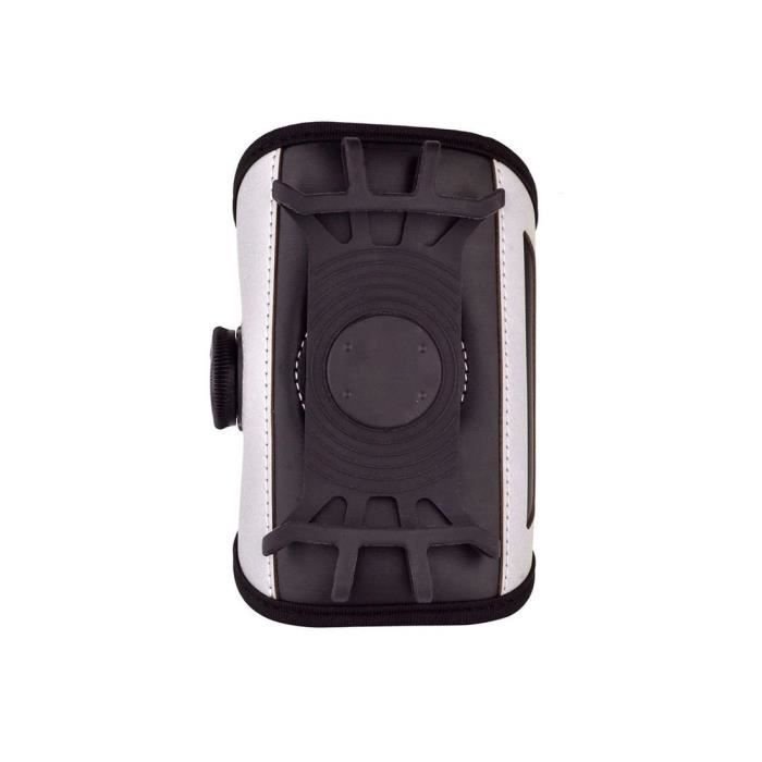 Obrotowa opaska sportowa do smartfona (telefon 12cm) - szara