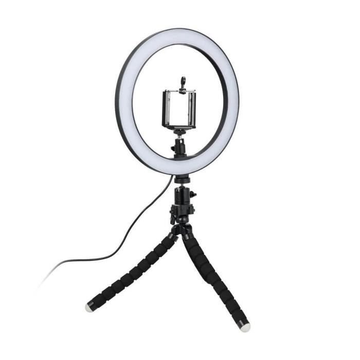 Lampa do selfie/lampa pierścieniowa (26 cm) z formowanym statywem