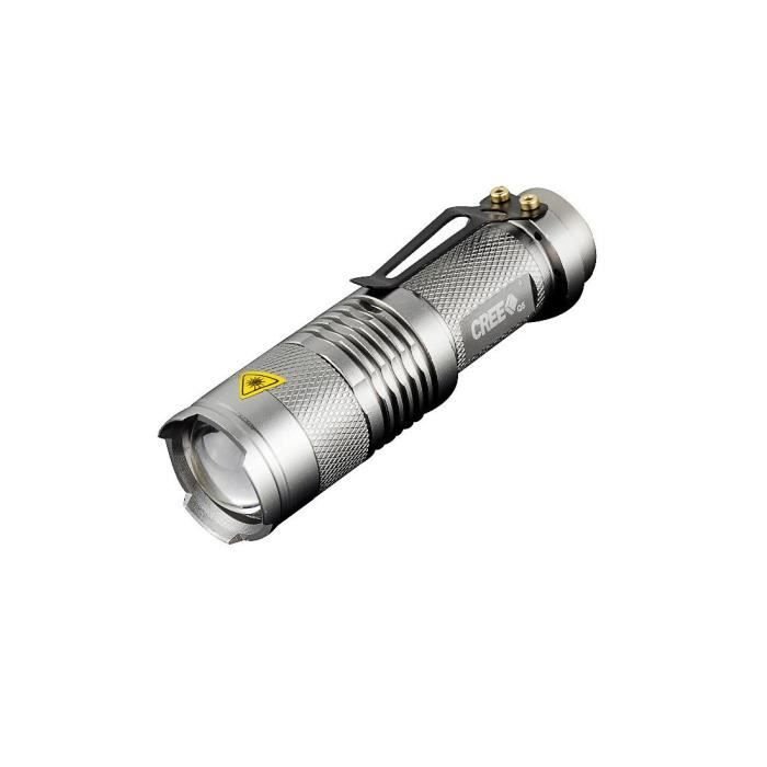 Latarka LED CREE Ultrafire - szara