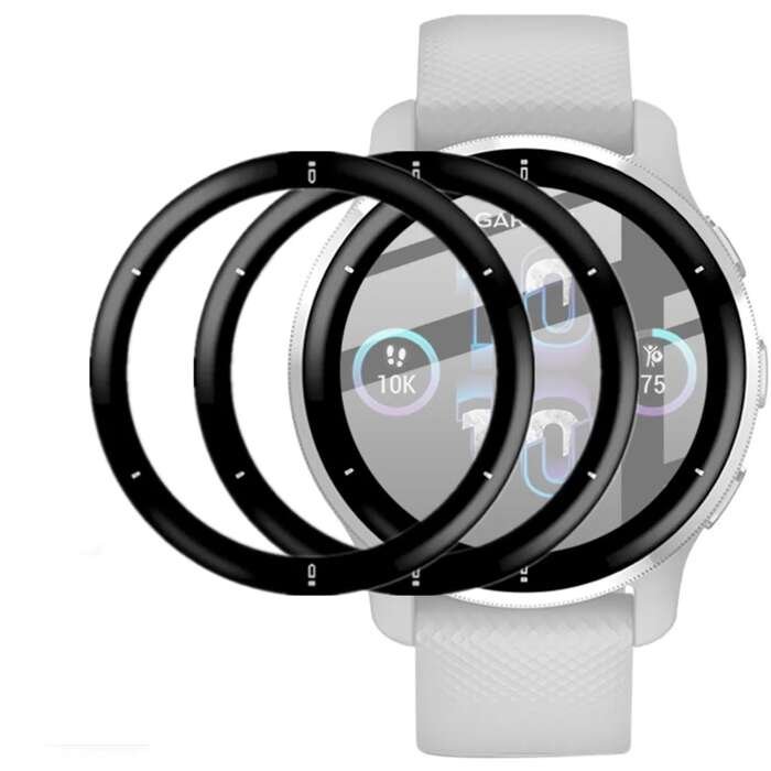 ZESTAW 2X Szkło Hybrydowe FULL GLUE 5D do Garmin VENU 2 PLUS czarny