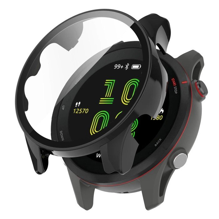 Etui + szkło 2W1 do Garmin Forerunner 255 / 255s / 955 czarne