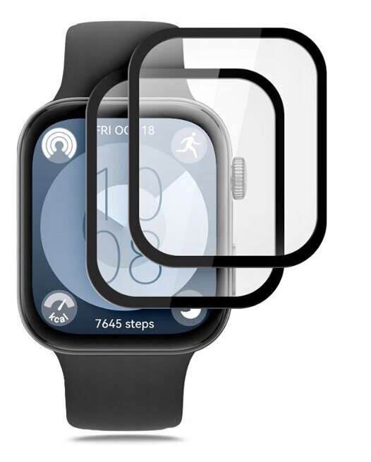 ZESTAW 2X Szkło Hybrydowe FULL GLUE 5D do Huawei Watch FIT 3 czarny