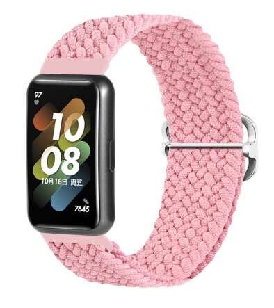 Opaska pasek bransoletka NYLON LOOP Huawei Band 8 / Band 9 pudrowa
