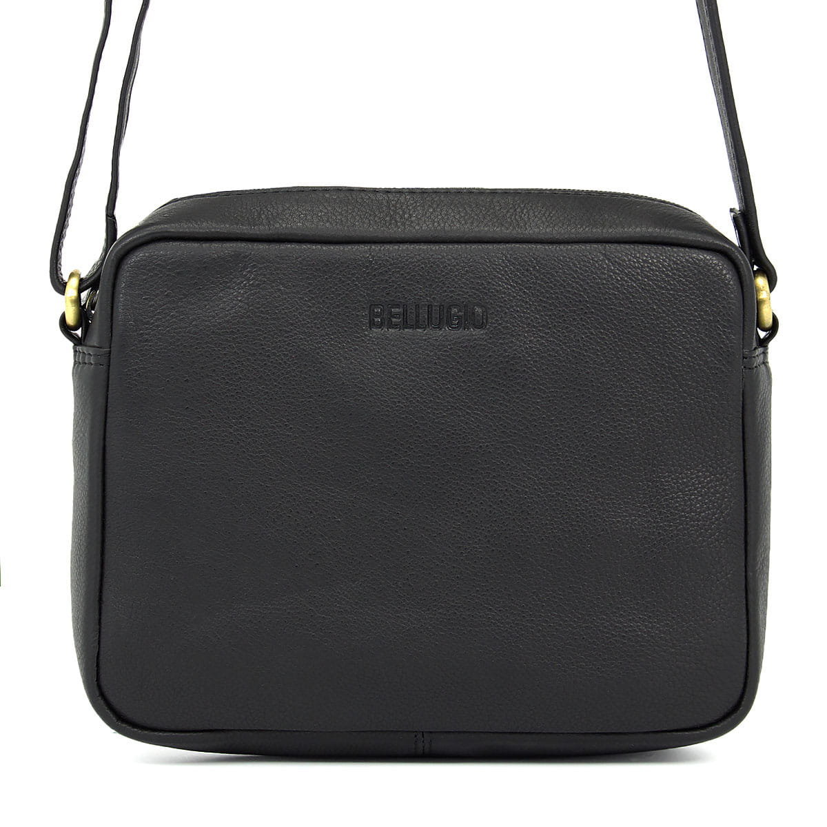 MAŁA LISTONOSZKA DAMSKA NA SZEROKIM PASKU - czarna