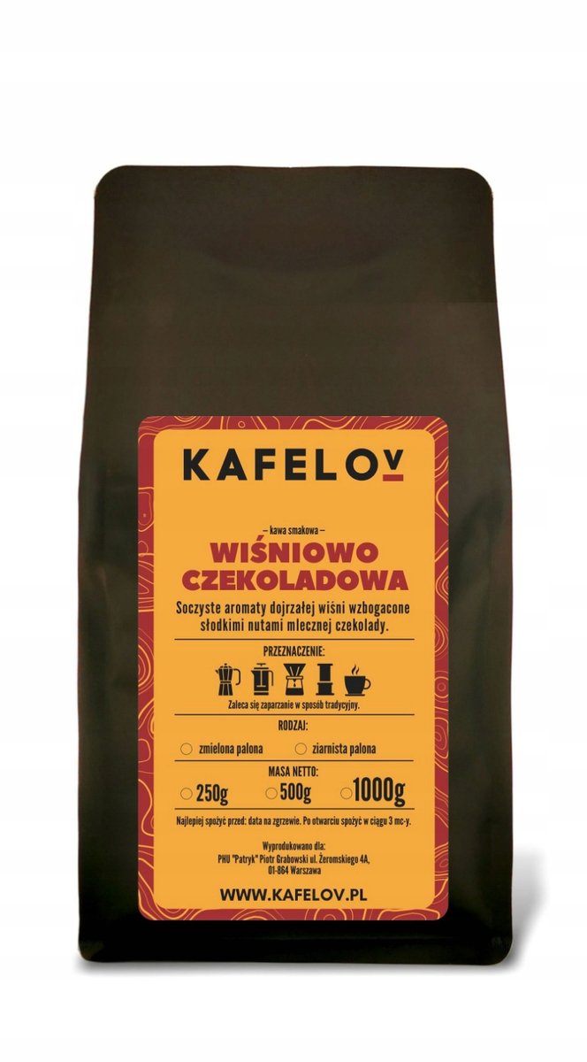 Kawa Kafelov WIŚNIOWO CZEKOLADOWA 250g mielona