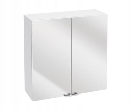 Szafka łazienkowa z lustrem wisząca biała 60 cm Multi Glass