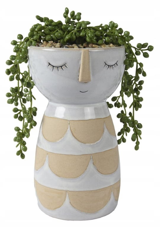 Roślina zielona sztuczna wisząca w donicy 22,5 x 11,8 cm