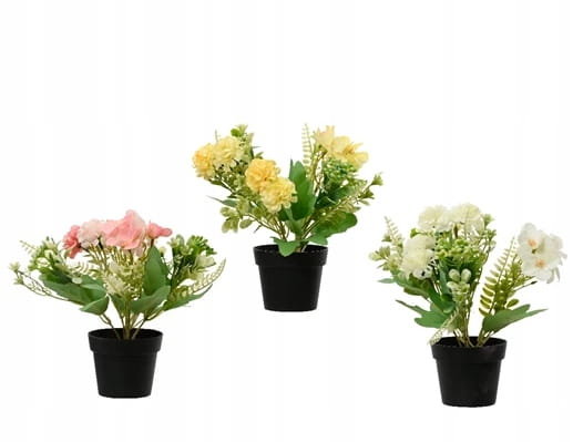 Roślina kwitnąca z doniczką kwiat dekoracyjny 24x18 cm