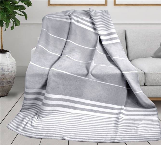 Koc bawełniany akrylowy 150x200 Elegant popielaty Glamour Greno