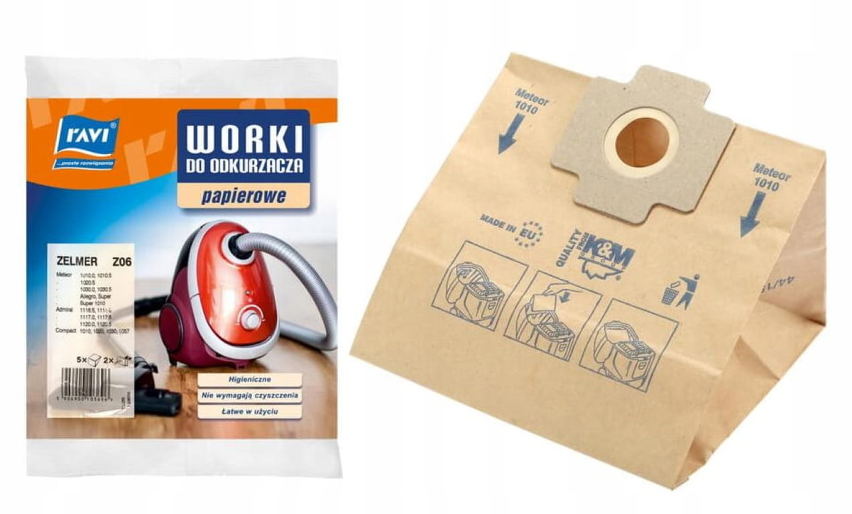 Worki do odkurzacza + 2 filtry Z06 Zelmer 5 sztuk