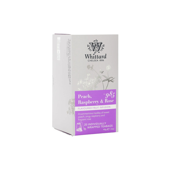 Herbata owocowa Whittard of Chelsea Peach, Raspberry & Rose, 20 szt.