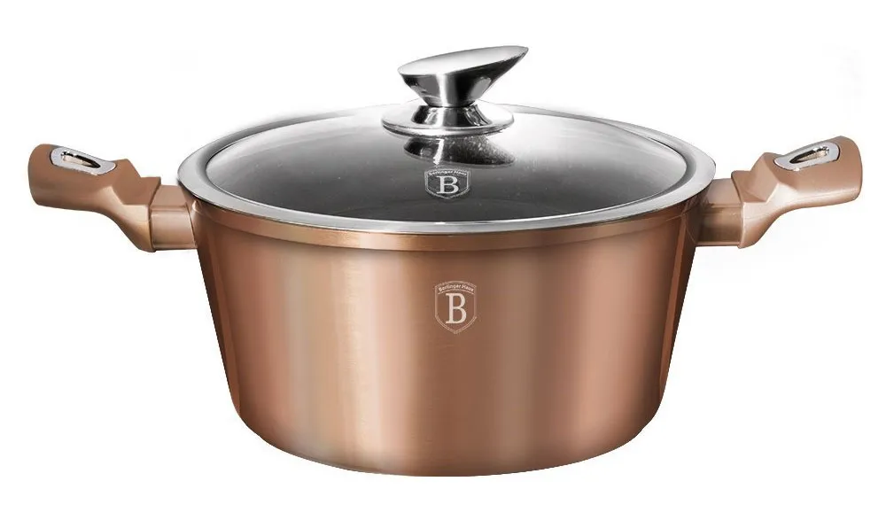 Złoty garnek z potrójną powłoką granitową E1-C90