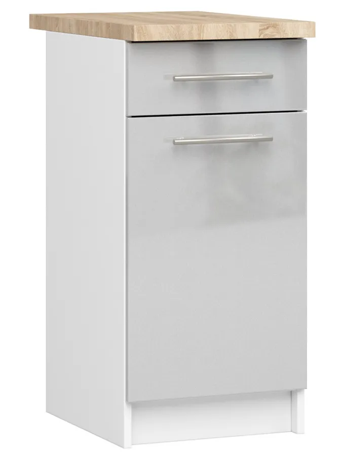 Szafka kuchenna dolna w kolorze szary połysk R5-N05