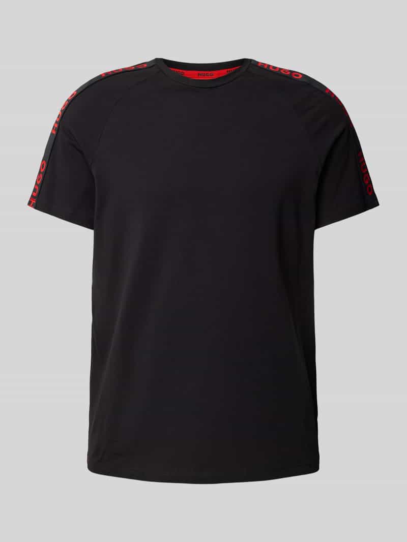 T-shirt z detalami z logo model ‘Sporty’