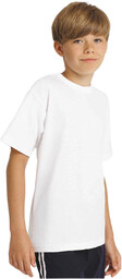 T-shirt dla dzieci koszulka gimnastyczna biała