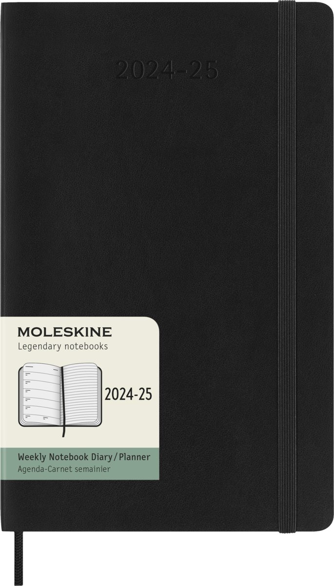 MOLESKINE kalendarz 2024-2025 18 miesięczny LARGE CZARNY WEEKLY SOFT