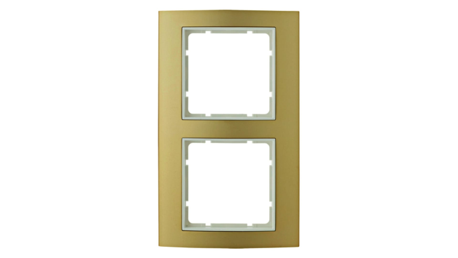 Hager polo Berker B.3 Ramka 2-krotna aluminium złota/śnieżnobiała 10123046 10123046