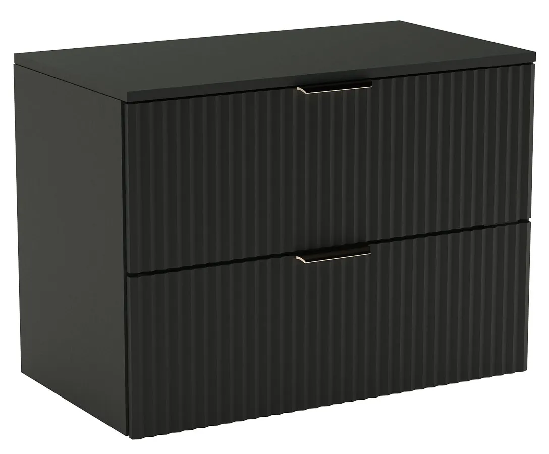 Czarna szafka wisząca pod umywalkę nablatową 40x12x4 M0-B82