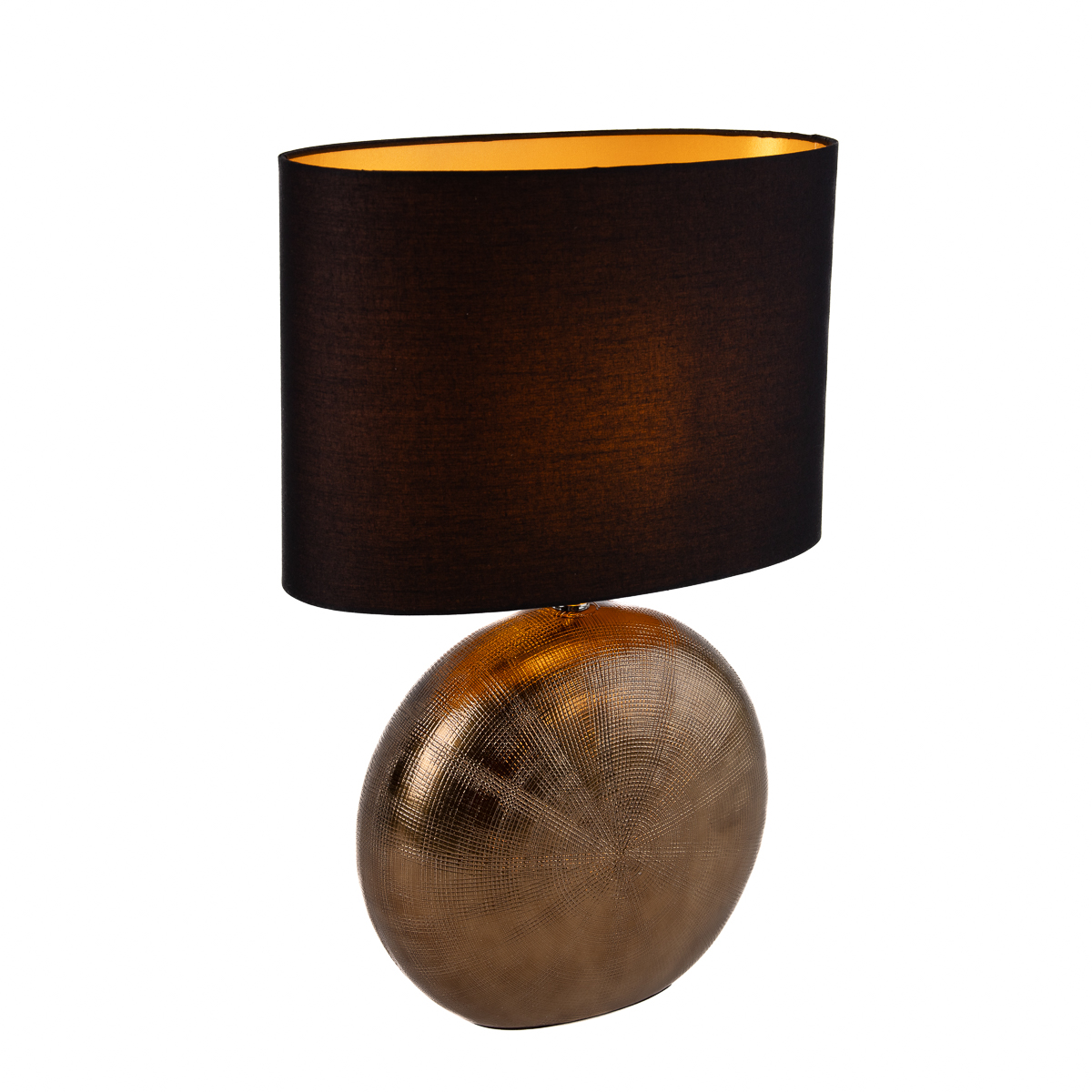 Honsel Rustykalna lampa stołowa brązowa z czarnym 53 cm - Kygo
