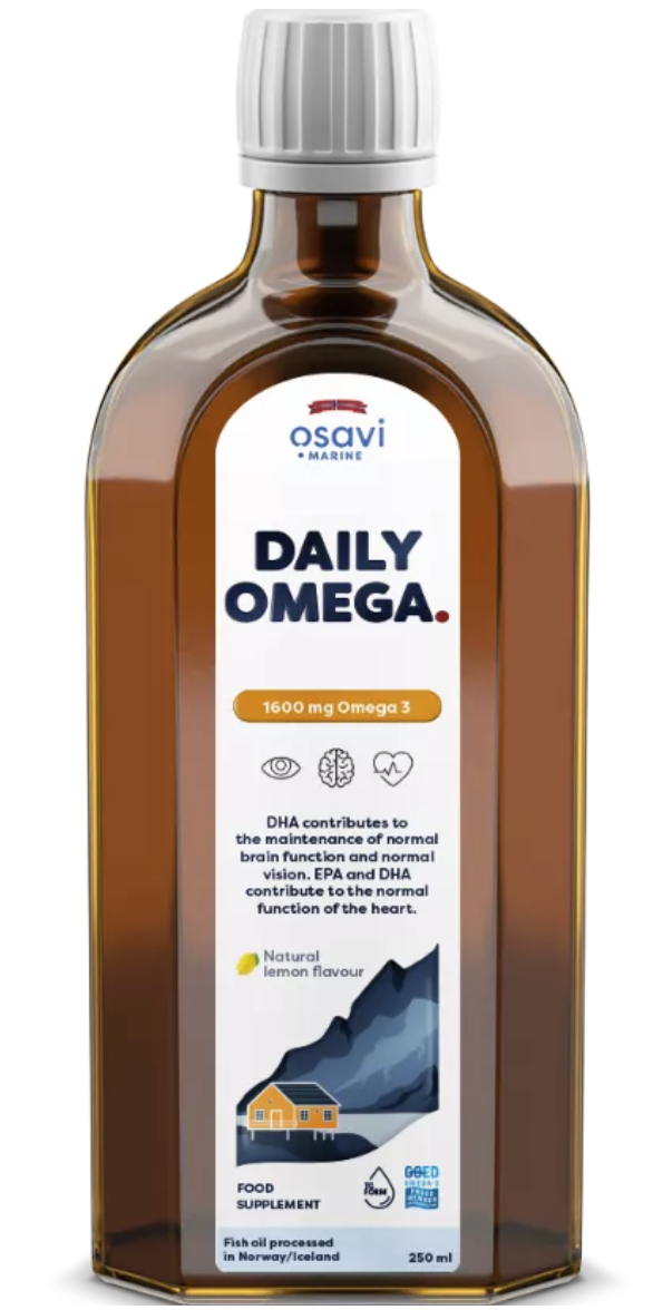 Osavi Daily Omega 3, omega 3, 1600 mg, aromat cytrynowy, 250 ml