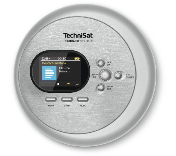 TechniSat DigitRadio CD 2GO BT Radio FM DAB+ Bluetooth Srebrny