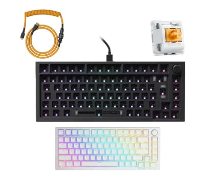 Glorious GMMK PRO Panda Aura White KIT GLO-GMMK-P75-RGB-B+GLO-SWT-HPANDA-LUBED+GLO-K