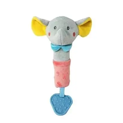 Zabawka z dźwiękiem słonik szary 17cm - Tulilo