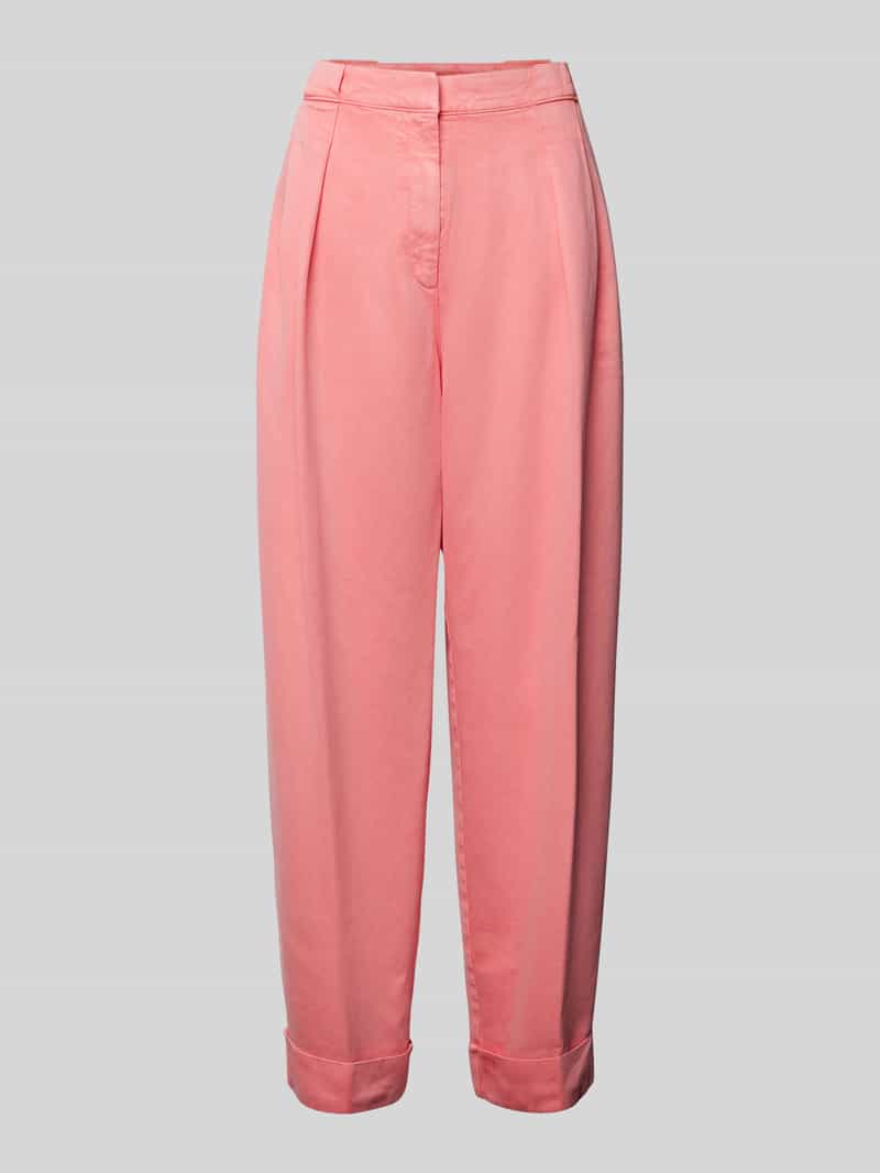 Spodnie materiałowe o kroju baggy fit z zakładkami w pasie model ‘Timbat’